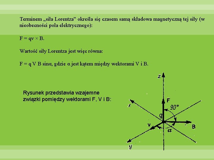 Terminem „siła Lorentza” określa się czasem samą składowa magnetyczną tej siły (w nieobecności pola