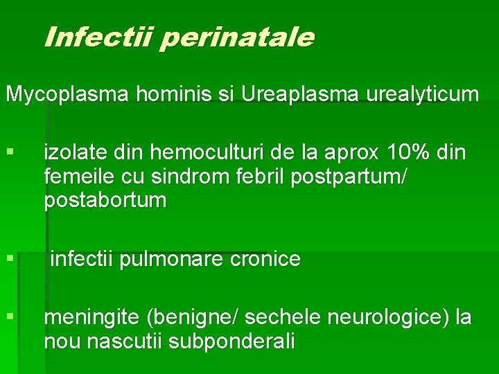 Mycoplasma hominis/Ureaplasma urealyticum | apois.ro