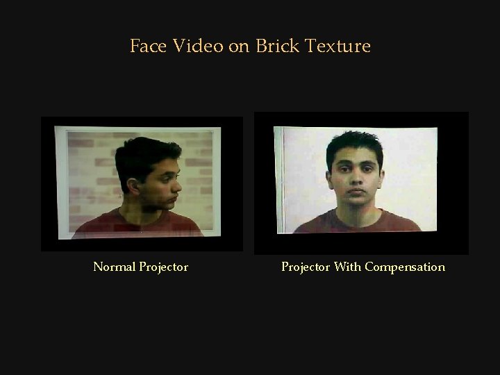 Face Video on Brick Texture Normal Projector With Compensation 