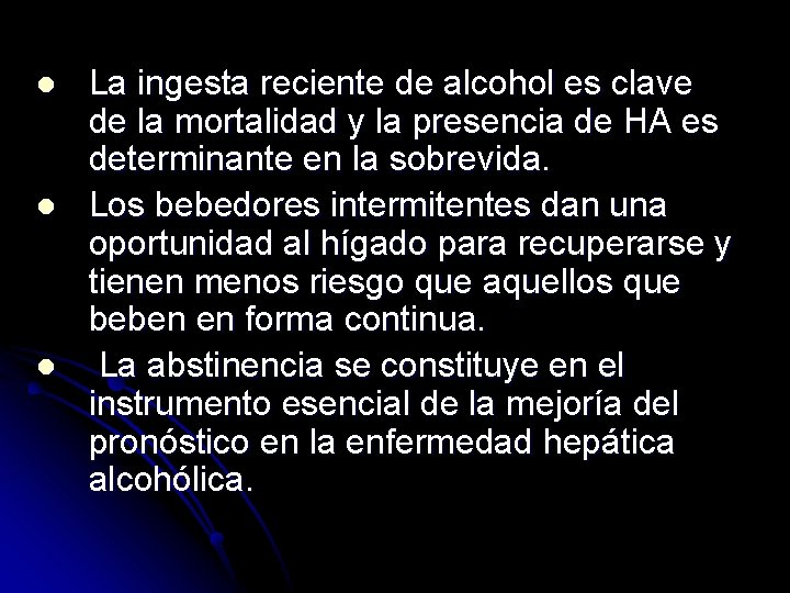 l l l La ingesta reciente de alcohol es clave de la mortalidad y