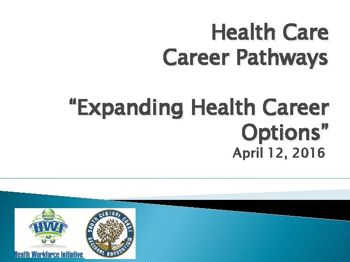 Health Career Pathways “Expanding Health Career Options” April 12, 2016 