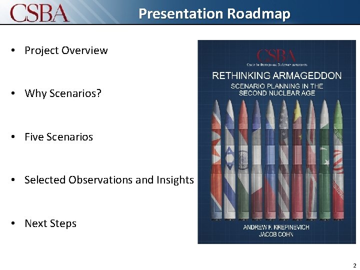Presentation Roadmap Click to edit Master title style • Project Overview • Why Scenarios?