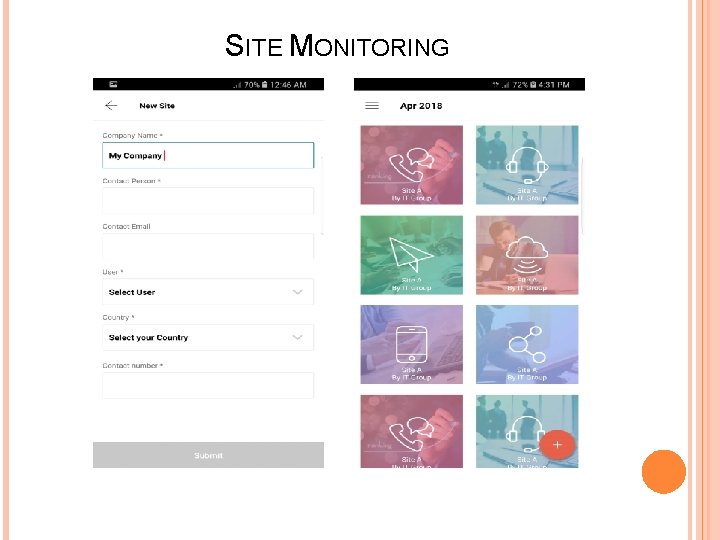 SITE MONITORING SITE MONITORING