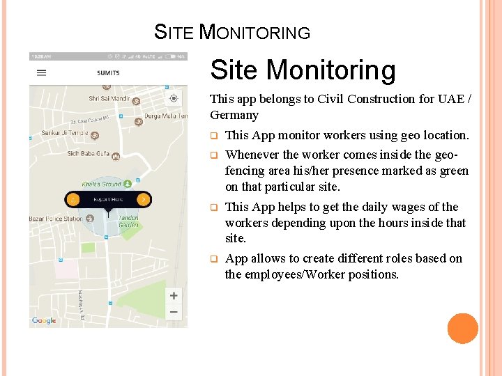 SITE MONITORING Site Monitoring This app belongs to Civil Construction for UAE / Germany SITE MONITORING Site Monitoring This app belongs to Civil Construction for UAE / Germany