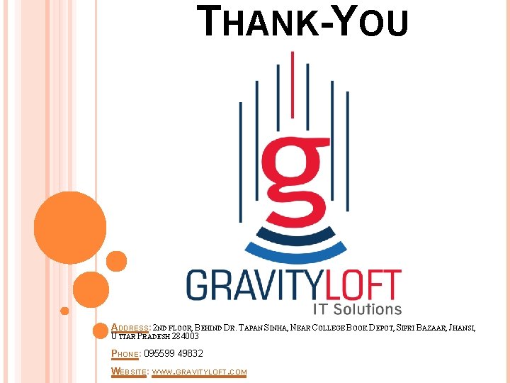 THANK-YOU ADDRESS: 2 ND FLOOR, BEHIND DR. TAPAN SINHA, NEAR COLLEGE BOOK DEPOT, SIPRI THANK-YOU ADDRESS: 2 ND FLOOR, BEHIND DR. TAPAN SINHA, NEAR COLLEGE BOOK DEPOT, SIPRI