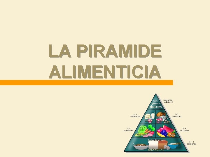 LA PIRAMIDE ALIMENTICIA LA PIRAMIDE ALIMENTICIA