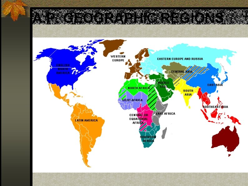 A. P. GEOGRAPHIC REGIONS 