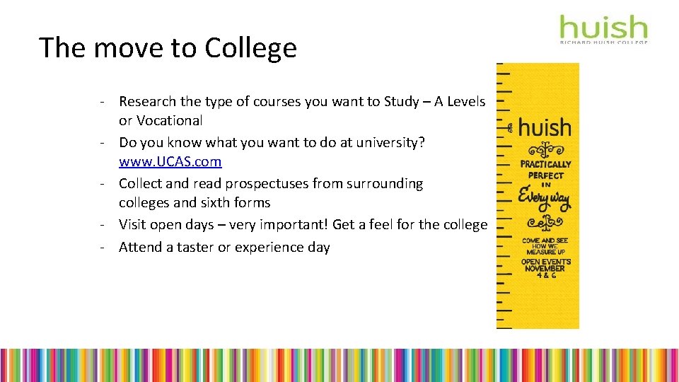 The move to College - Research the type of courses you want to Study