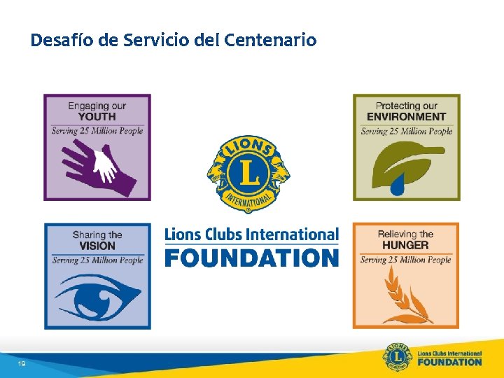 Desafío de Servicio del Centenario 19 