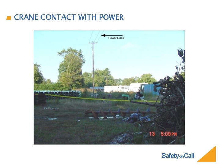 CRANE CONTACT WITH POWER Safetyon. Call 