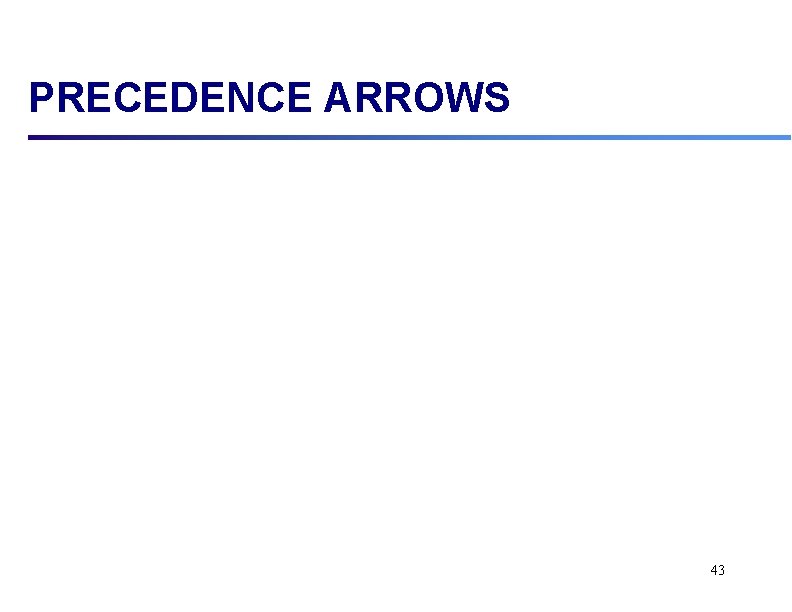 PRECEDENCE ARROWS 43 