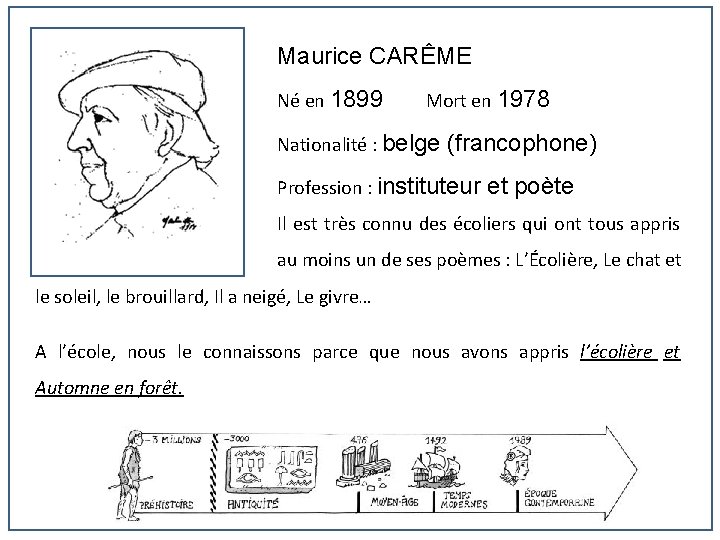 Maurice CARÊME Né en 1899 Mort en 1978 Nationalité : belge (francophone) Profession :