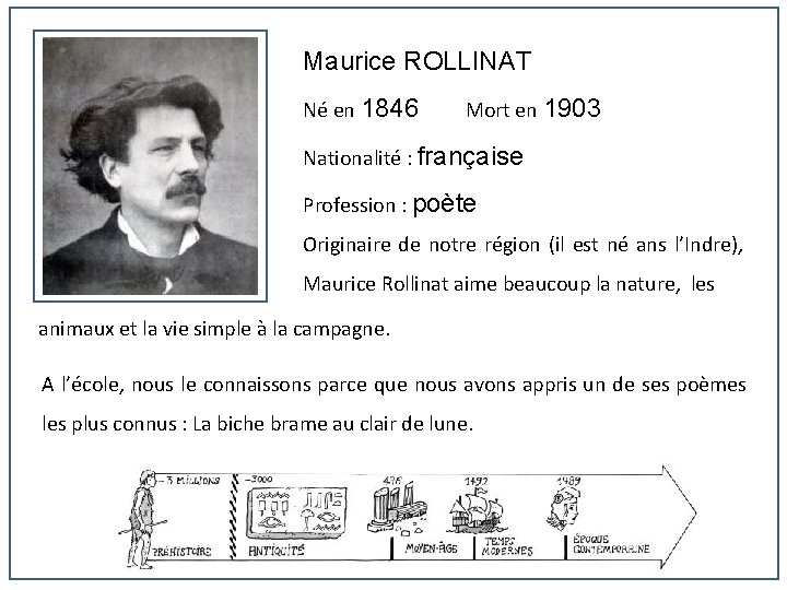 Maurice ROLLINAT Né en 1846 Mort en 1903 Nationalité : française Profession : poète