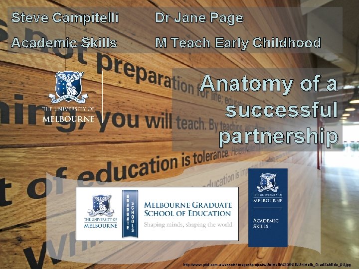 Steve Campitelli Dr Jane Page Academic Skills M Teach Early Childhood Academic Skills Anatomy