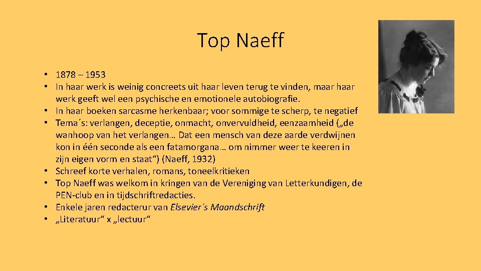 Top Naeff • 1878 – 1953 • In haar werk is weinig concreets uit