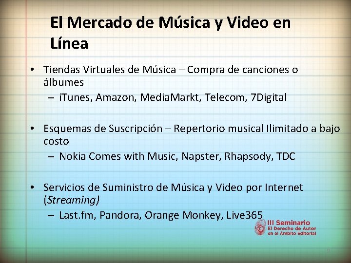 El Mercado de Música y Video en Línea • Tiendas Virtuales de Música –