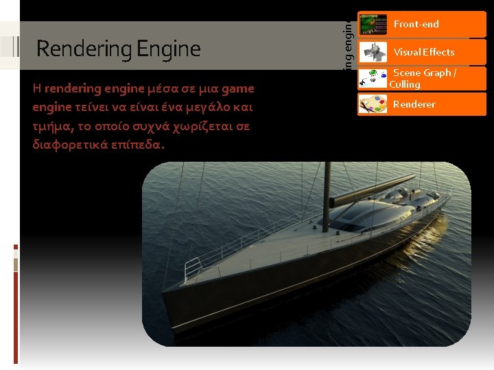 Η rendering engine μέσα σε μια game engine τείνει να είναι ένα μεγάλο και