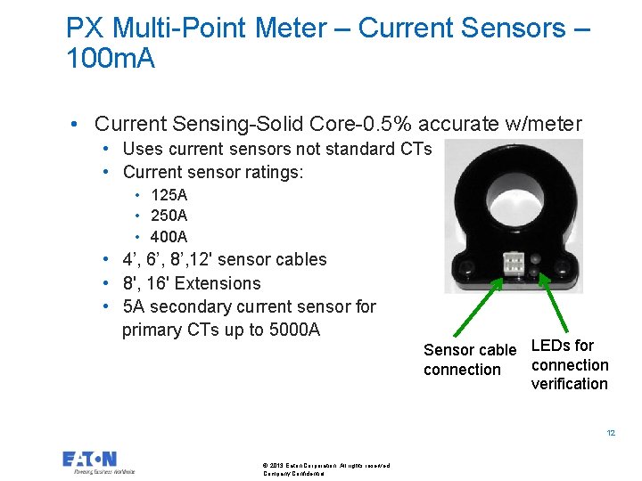 PX Multi-Point Meter – Current Sensors – 100 m. A • Current Sensing-Solid Core-0.