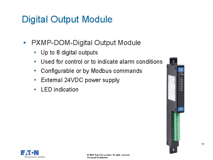 Digital Output Module • PXMP-DOM-Digital Output Module • Up to 8 digital outputs •