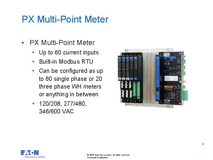 PX Multi-Point Meter • Up to 60 current inputs • Built-in Modbus RTU •