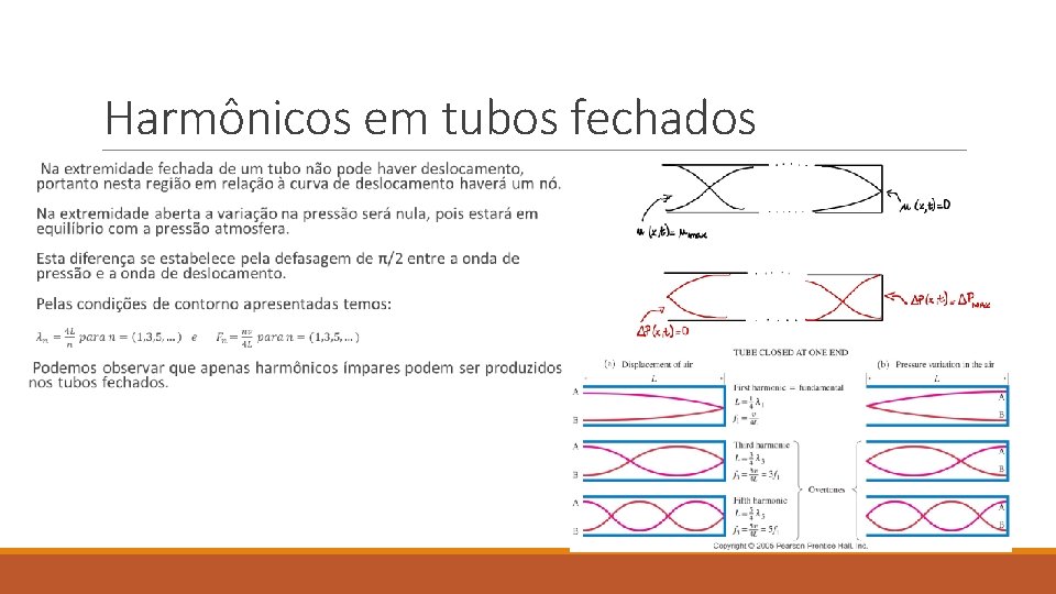 Harmônicos em tubos fechados 