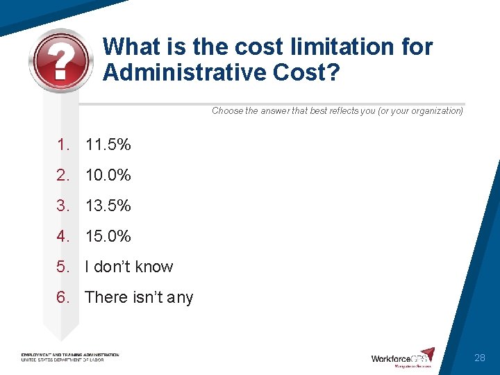 What is the cost limitation for Administrative Cost? Choose the answer that best reflects