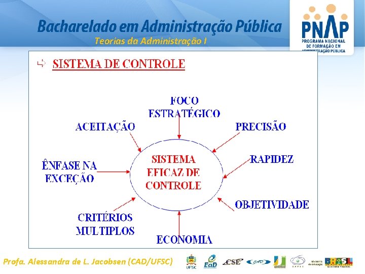 Teorias da Administração I Profa. Alessandra de L. Jacobsen (CAD/UFSC) 