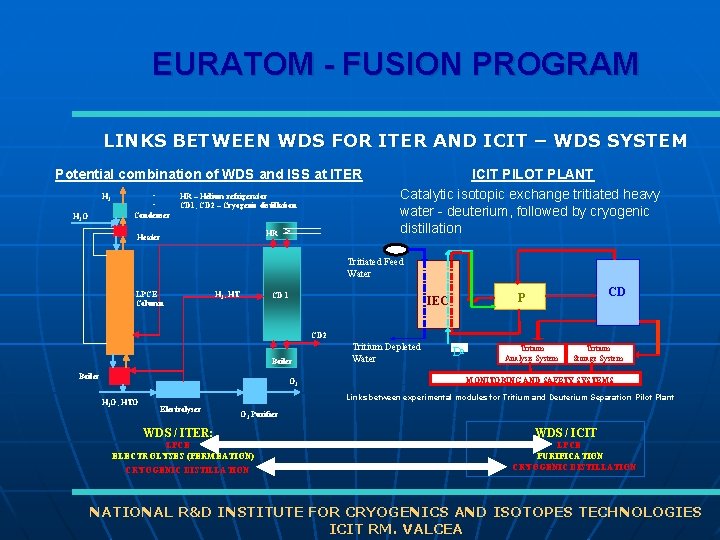 EURATOM - FUSION PROGRAM LINKS BETWEEN WDS FOR ITER AND ICIT – WDS SYSTEM