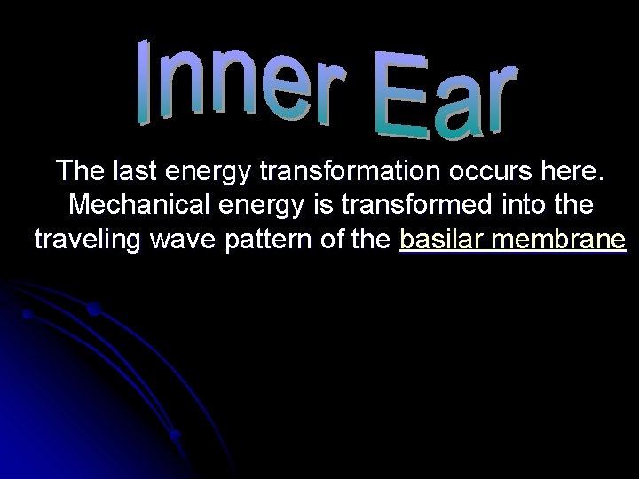 The last energy transformation occurs here. Mechanical energy is transformed into the traveling wave