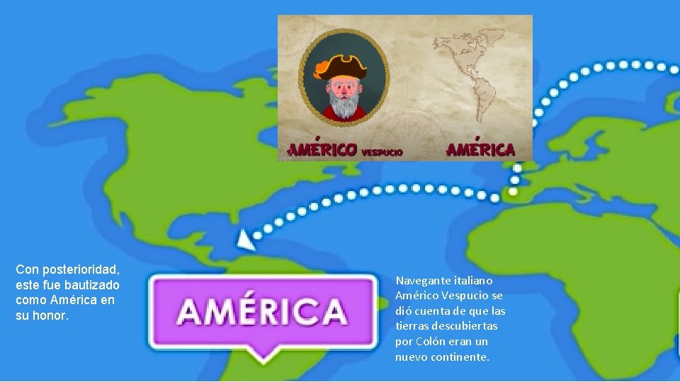 Con posterioridad, este fue bautizado como América en su honor. Navegante italiano Américo Vespucio