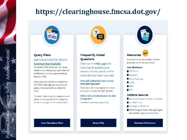 https: //clearinghouse. fmcsa. dot. gov/ 