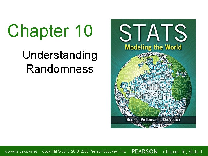 Chapter 10 Understanding Randomness Copyright © 2015, 2010, 2007 Pearson Education, Inc. Chapter 10,