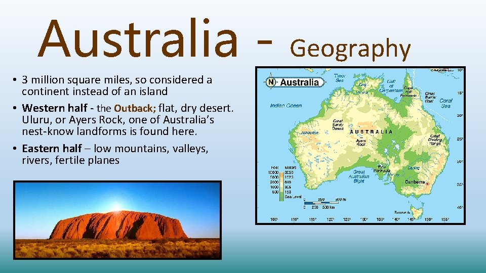 Australia • 3 million square miles, so considered a continent instead of an island