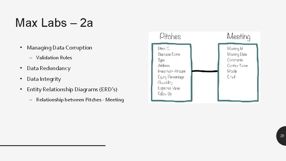 Max Labs – 2 a • Managing Data Corruption – Validation Rules • Data