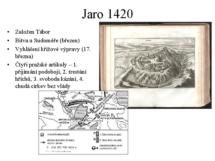 Jaro 1420 • Založen Tábor • Bitva u Sudoměře (březen) • Vyhlášení křížové výpravy