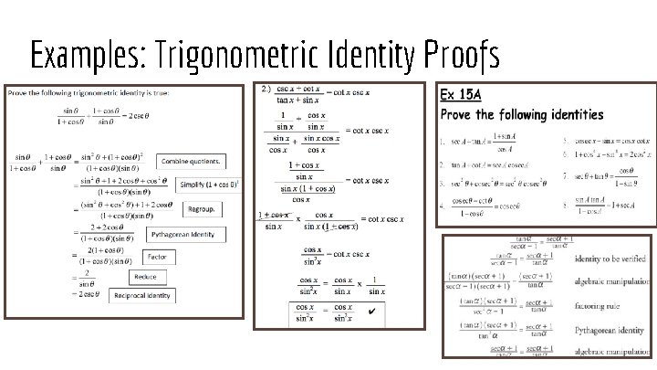 Examples: Trigonometric Identity Proofs 