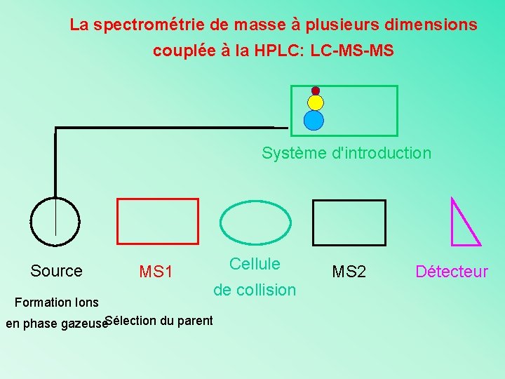 La spectrométrie de masse à plusieurs dimensions couplée à la HPLC: LC-MS-MS Système d'introduction