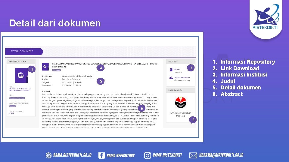 Detail dari dokumen 1 4 2 5 6 3 1. 2. 3. 4. 5.