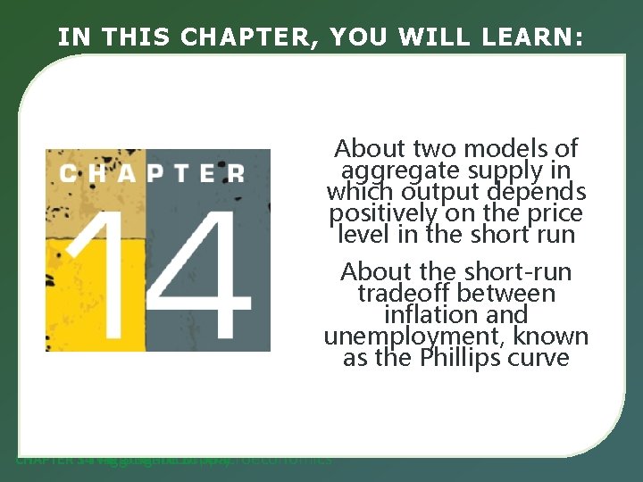 IN THIS CHAPTER, YOU WILL LEARN: About two models of aggregate supply in which