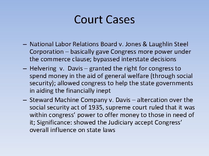 Court Cases – National Labor Relations Board v. Jones & Laughlin Steel Corporation – Court Cases – National Labor Relations Board v. Jones & Laughlin Steel Corporation –