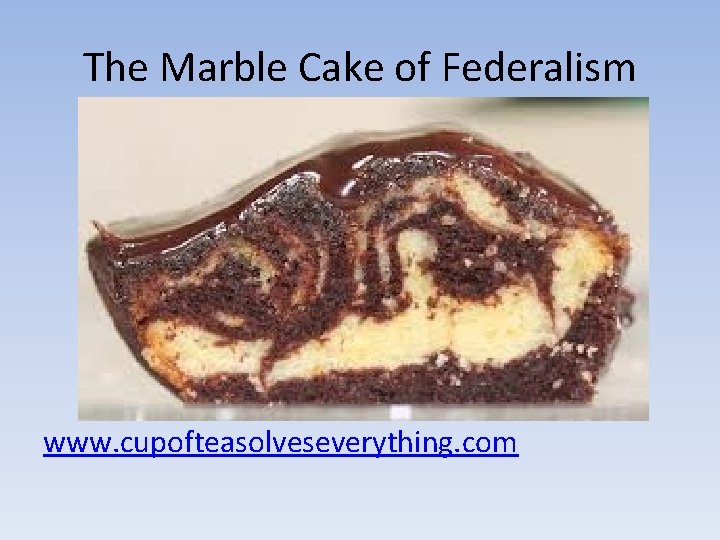 The Marble Cake of Federalism www. cupofteasolveseverything. com The Marble Cake of Federalism www. cupofteasolveseverything. com
