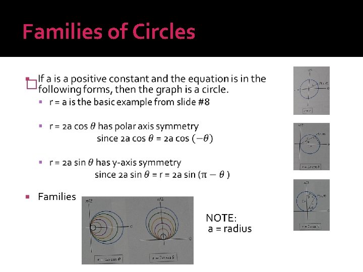 Families of Circles � 