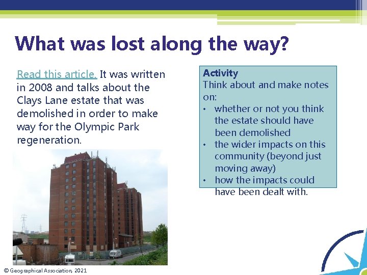 What was lost along the way? Read this article. It was written in 2008