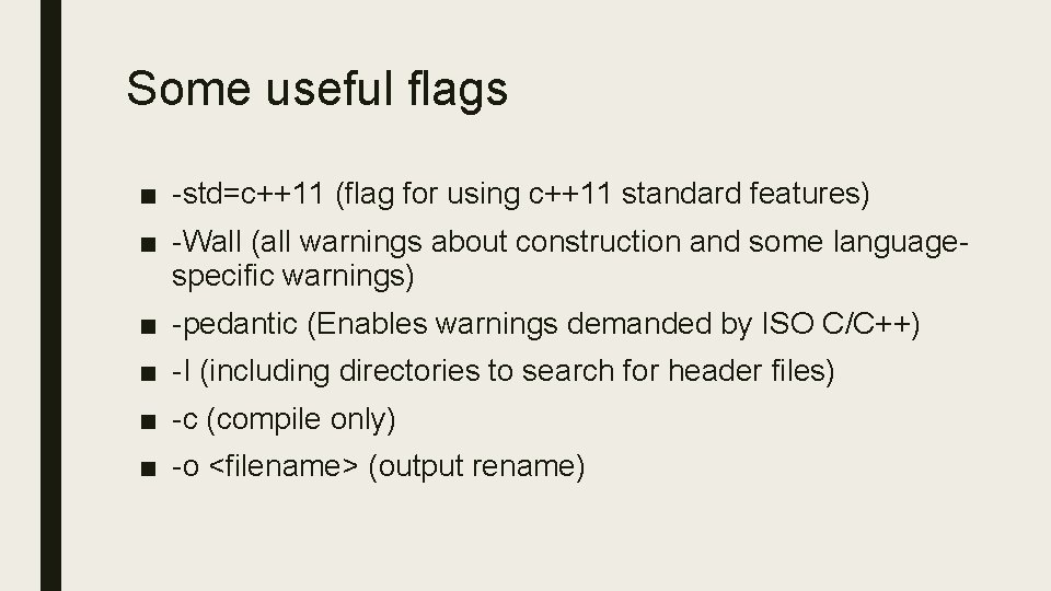 RECITATION 1 COP 4530 g features better makefiles