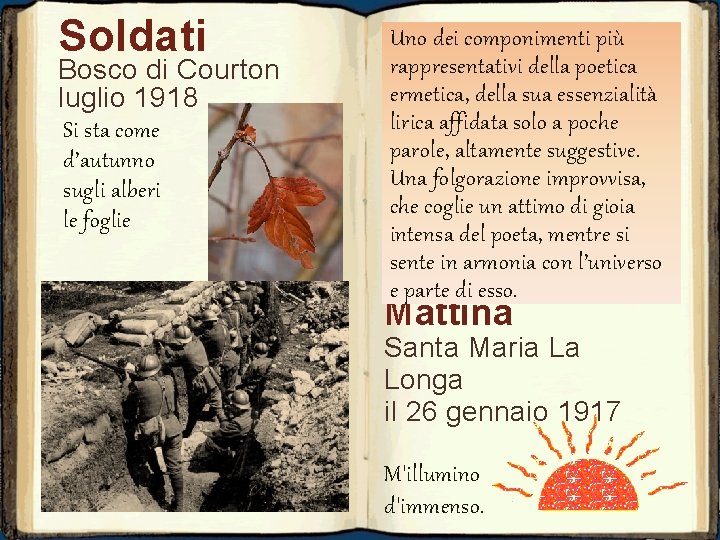 Soldati Bosco di Courton luglio 1918 Si sta come d’autunno sugli alberi le foglie