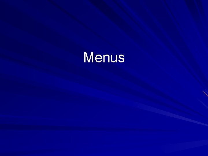 Menus 