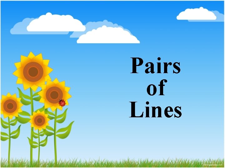 Pairs of Lines 1 