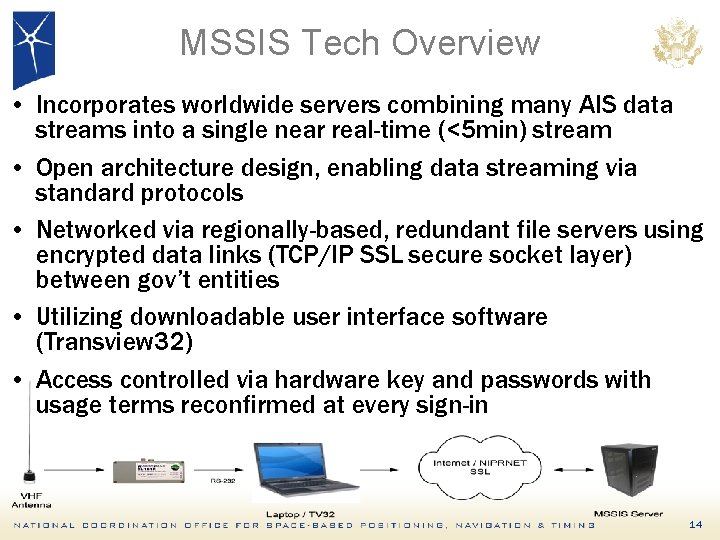 MSSIS Tech Overview • Incorporates worldwide servers combining many AIS data streams into a