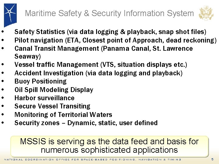  • • • Maritime Safety & Security Information System Safety Statistics (via data