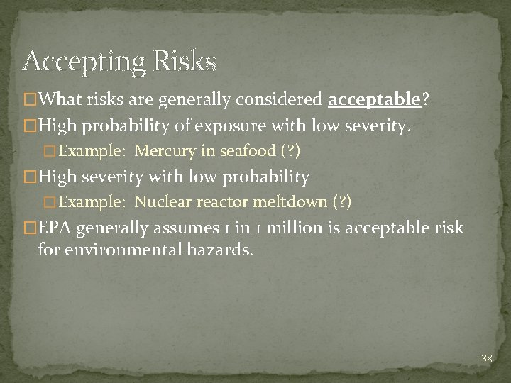 Human Health and Environmental Hazards The diseases of